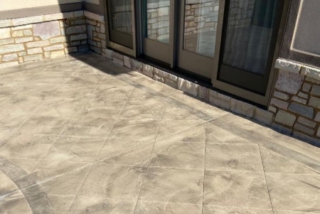 Exterior concrete staining and sealing protecting patios and entryways