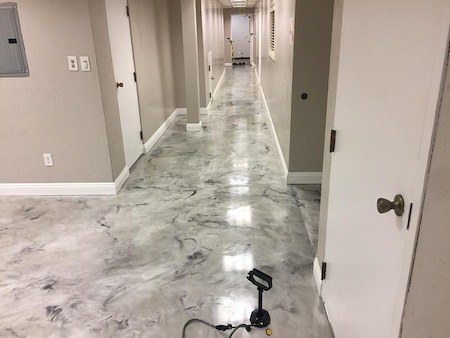 Interior concrete polishing vs tile in high traffic commercial spaces